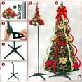 thumbnail image 3 of Bxaolu 4FT Christmas Tree for Indoor Decoration Pre-lit Christmas Tree with Retractable&nbsp;Lights, Green Artificial Pencil Tree Folding Christmas Tree Decoration, 3 of 6