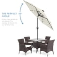 thumbnail image 4 of 7.5ft Outdoor Solar Market Table Patio Umbrella for Deck, Pool w/Tilt, Crank, LED Lights - Ivory, 4 of 5