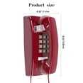 thumbnail image 4 of Teléfono de Pared Retro con Cable Montaje en Pared Rojo, 4 of 7