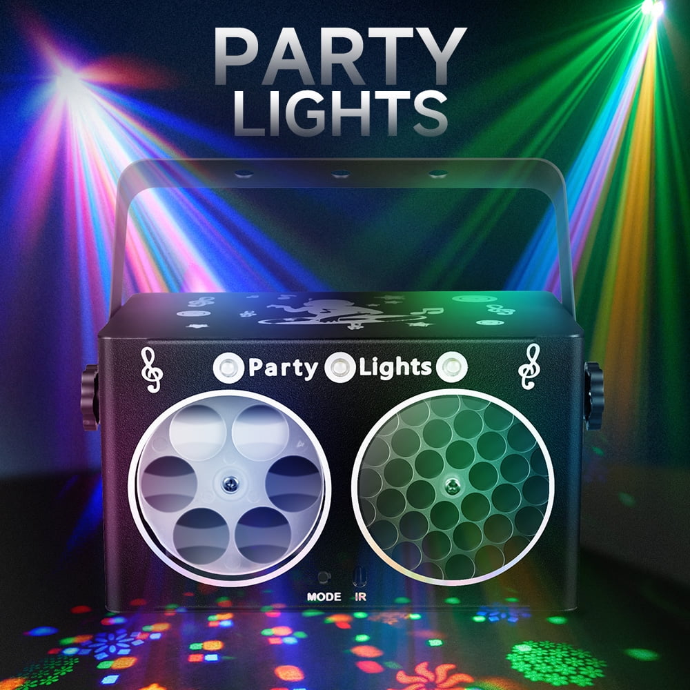 Party DJ Disco Light 3in1 projector Stage lighting remote control multi-mode voice control strobe effect projection light Family Party Bar Club KTV Karaoke Holiday Birthday Bash  atmosphere light