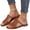 light brown, variant on Women’s Solid Color Woven Slide Sandals, Simple Beach Flat Slippers