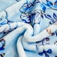 thumbnail image 4 of JML Thick Warm Winter Fleece Blanket For King Bed 2 Ply Reversible Soft Raschel Blanket,87"x94",10.5lb, Light Blue Floral, 4 of 8