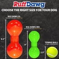 thumbnail image 7 of Ruff Dawg Big Dawg Barbell XL Yellow – Heavy-Duty Solid Rubber Dog Chew Toy for Medium to Large Dogs 40 lbs & Up – Floats & Bounces – Made in USA, 7 of 7