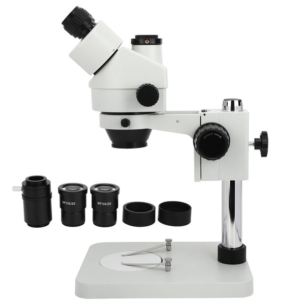 Microscopio trinocular, microscopio electrónico estereoscópico trinocular, microscopio de mantenimiento, microscopio estereoscópico, salida de alta intensidad