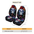 thumbnail image 7 of FOR U DESIGNS Sugar Skull Print 2 Pack Car Seat Covers, Wear-Resistan Automotive Seat Cushion Cover Anti-Slip Vehicles Interior Covers Fit for Vans SUV Truck, 7 of 7