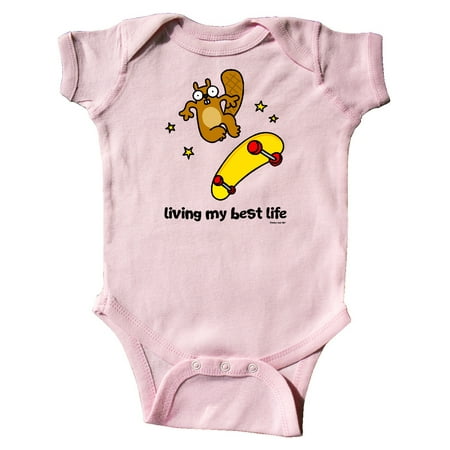 

Inktastic living my best life Gift Baby Boy or Baby Girl Bodysuit