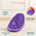 thumbnail image 4 of ECR4Kids Plastic Leaf Scoop Floor Rocker Seat, Classroom Furniture, Purple, 6-Piece, 4 of 9