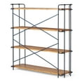 thumbnail image 4 of GDF Studio Mercia Industrial 4 Shelf Firwood Bookcase, Multicolor, 4 of 10
