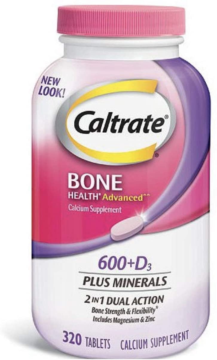 Caltrate 600+D3 Plus Calcium & Vitamin D3 Supplement 320 Tablets 2 Packs