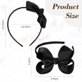 thumbnail image 2 of 2 piezas de 4 "Diadema con lazo negro, lazos de grogrén para el cabello para niñas pequeñas, accesorios para el cabello, juego de 2, color negro, 2 of 4