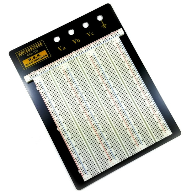 Metal Solderless Breadboard 2390 Tie Points and 4 Binding Posts (9.4" x  7.7") - Walmart.com