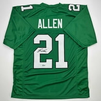 Autographed/Signed Eric Allen Philadelphia Kelly Green Football Jersey Beckett BAS COA