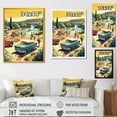 thumbnail image 4 of Designart "50'S Vintage Cars By The Beach I" Retro Car Wall Decor, 4 of 5