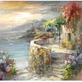 thumbnail image 2 of Haenraets, Willem 26x26 White Modern Wood Framed Museum Art Print Titled - Seagulls and sunset, 2 of 4