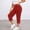 Red, variant on FRSASU Capris Pants for Women Casual Summer Spring Side Slit Loose Fit Drawstring Elastic High Waist Soft Cropped Trousers Red