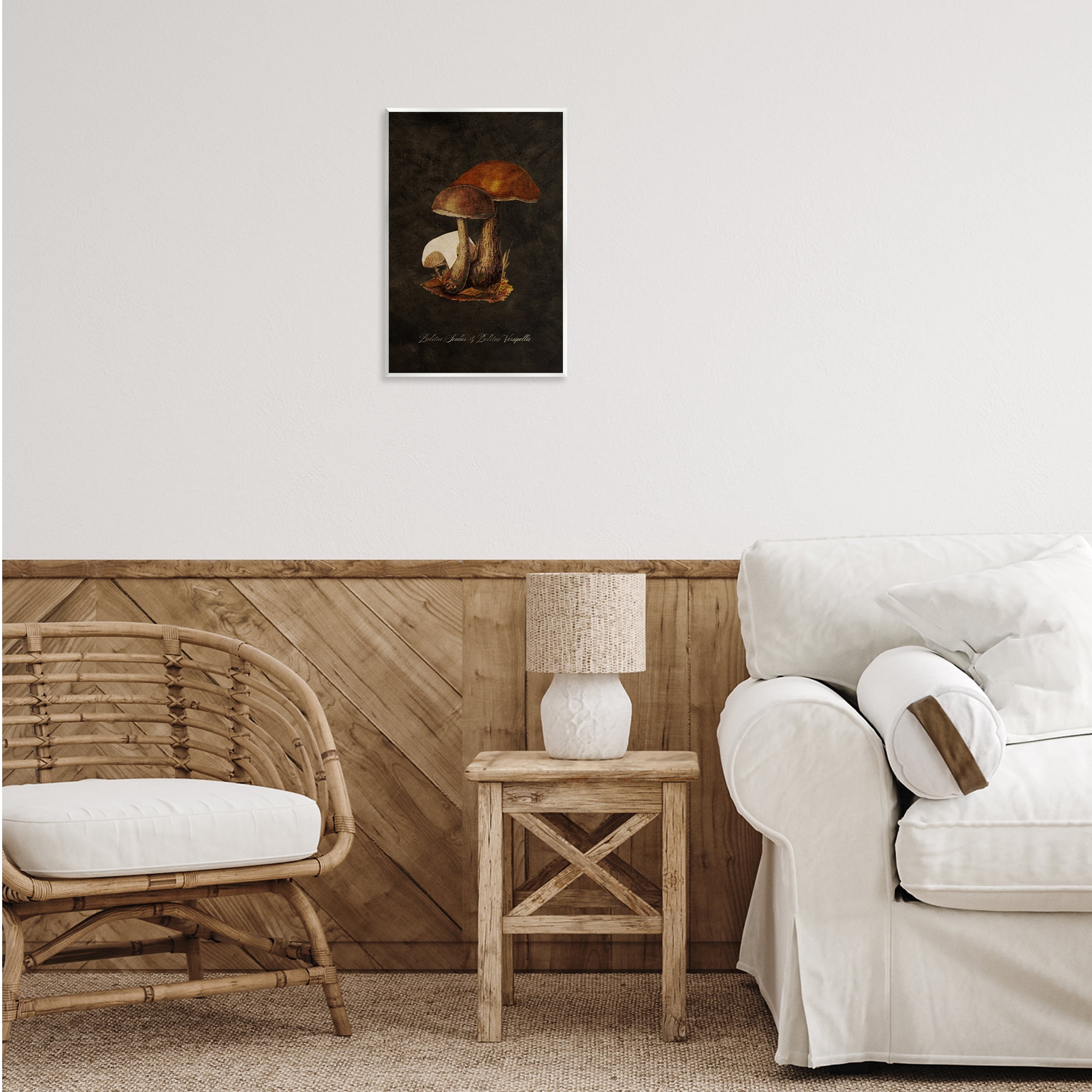 Stupell Industries Mushroom Types Study Plants & Flowers Painting Unframed Art Print Wall Art, 13 x 19