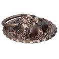 thumbnail image 4 of Aldaba de puerta de latón antiguo con doble anilla para puerta, accesorio de herraje para puerta, 4 of 14