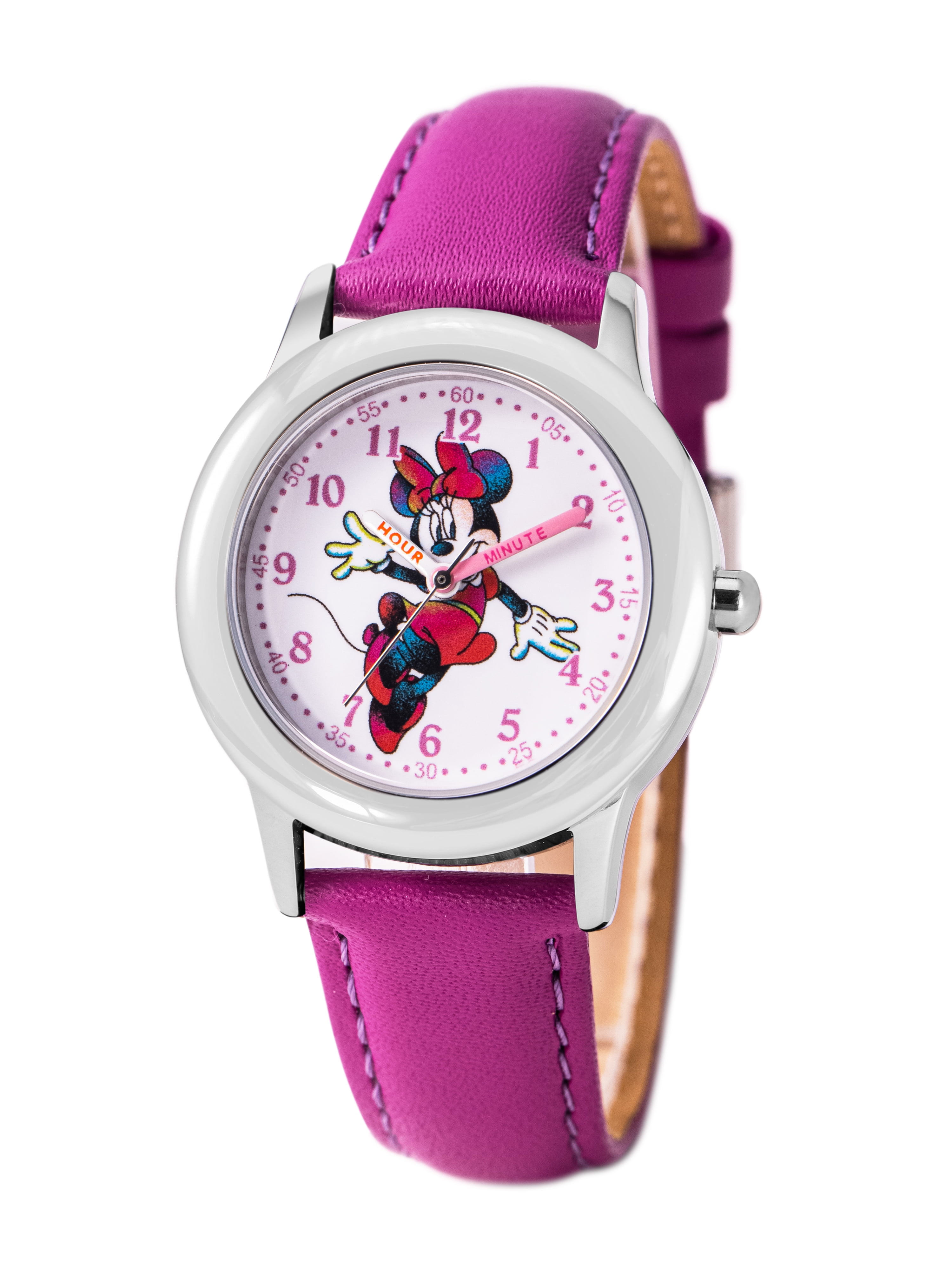 Disney Minnie Mouse Girls' Stainless Steel Watch, 1-Pack