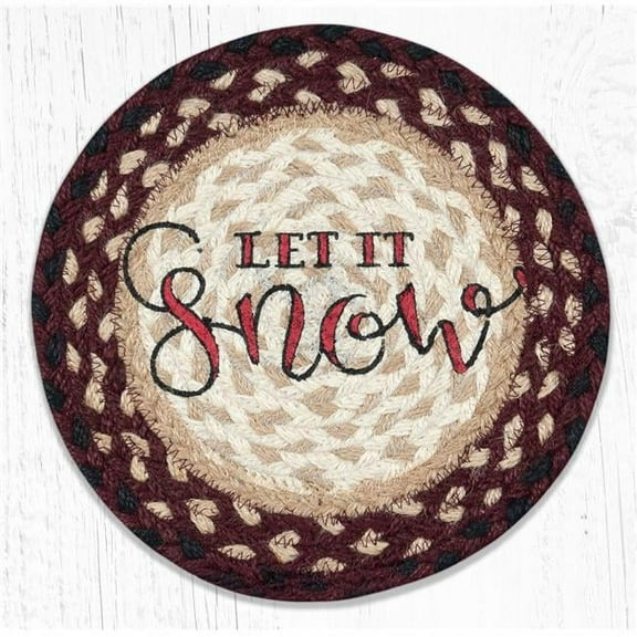 Capitol Importing 80-395LS 10 x 10 in. MSPR-395 Let It Snow Printed Round Trivet