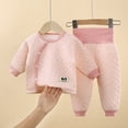 thumbnail image 2 of Gubotare Pajamas for Toddlers Girls Baby Girls' and Toddler Long Sleeve Top and Pants Snug Fit 2 Piece Pajama Set 9 12 Months (Pink,9-12 Months), 2 of 6