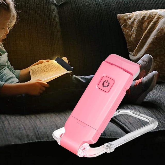 LED Recargable para Leer de Noche en , Luz de Lectura Blanca/cálida, Mini Luz Ajustable, Ligera , Rosado Salvador Libro de lectura de luz