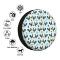 thumbnail image 4 of KLL Roosters And Plants Pattern 14-17 inch Spare Tire Cover Universal Wheel Protector for Truck SUV Trailer Camping Rv Tire Covers-14 inch, 4 of 6