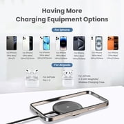 Wireless Charger, 15W Charging Pad Compatible with iPhone 17 16 15 14 13 12 Series, Compatible with AirPods, Slim Portable Design, Black(3 Pack)