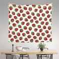thumbnail image 2 of Pofeuu Hand Drawn Strawberry Print Wall Tapestry Decoration Wall Hanging Tapestry 60 x 51 Inch, 2 of 6