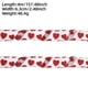 thumbnail image 4 of Cinta con alambres de corazón de San Valentín para envolver regalos, lazos y manualidades - Corazones rojos con purpurina sobre tela blanca para decoración romántica, 4 of 6