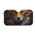 thumbnail image 6 of Honeii Floral Fox Print Car Sunshade for Windshield,Car Cover Sunshade Protector,Foldable Front Window Sun Visor,Fits Cars, SUVs, Trucks, 6 of 6