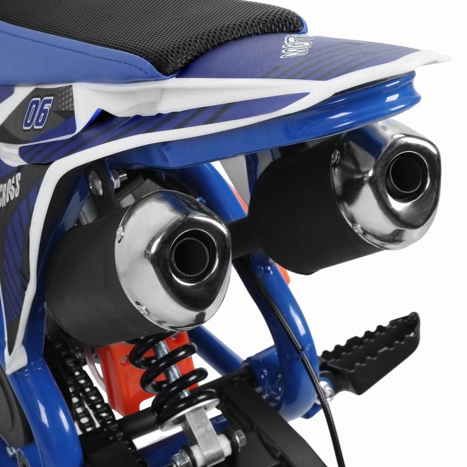 Seipouy 49cc 2-Stroke Gas Dirt Bike for Kids & Adults - 25KM/H Max Speed, Front/Rear Disc Brakes, 10" Off-Road Tires, 100kg Capacity - Mini Motocross Bike for Trail & Uphill from USA Fast Arrival