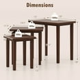 thumbnail image 3 of Gymax 3 PCS Nesting End Tables Farmhouse Rectangle Side Table Set for Living Room, 3 of 9