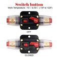 thumbnail image 3 of Circuit Breaker Switch 125A Waterproof Fuse Inline Holder Resettable Fuse Manual Reset 12V-48V DC for Car Audio Sound Amplifier System RV Home Marine Boat Truck, 3 of 10