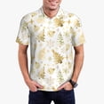 thumbnail image 1 of Fotbe Gold Christmas Tree Camiseta Polo de Golf para Hombre con Estampado – Camisa Deportiva Transpirable con Cuello Abotonado-Small, 1 of 6