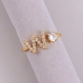 thumbnail image 4 of Adjustable Initial Crystal Inlaid Initial Rings for Women Golden Letters A-Z 26 Alphabet Rings Personalized Jewelry Gift Y, 4 of 6