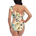 thumbnail image 5 of Haiem Rockets Women's One Piece Swimsuits Tummy Control One Shoulder Bathing Suits Ruffle Swimwear-Small, 5 of 8