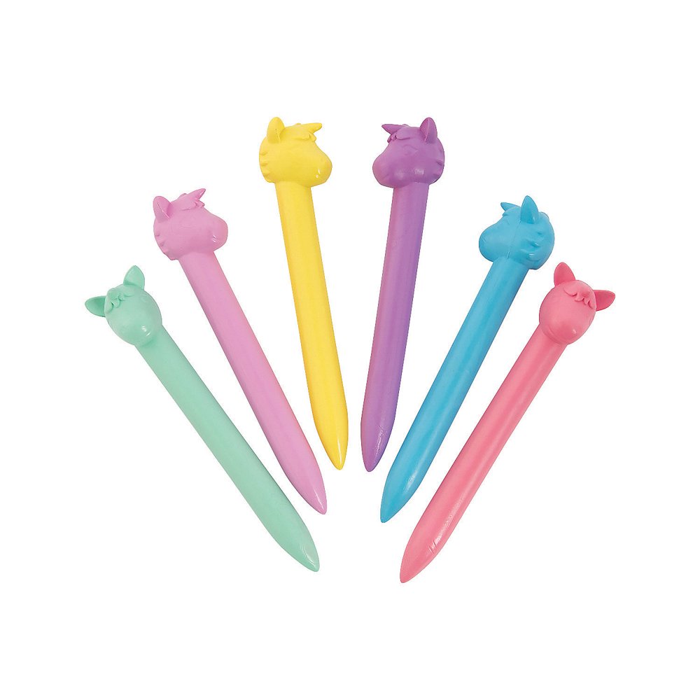 Fun Express Unicorn Shaped Crayons Basic Supplies 24 Pieces
