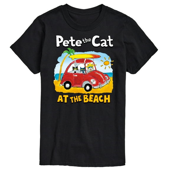 Pete The Cat - At The Beach - Men's Short Sleeve Graphic T-Shirt