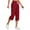 Red/women's linen pants, variant on Eryao Drawstring Linen Capris Women Plus Size Elastic Waist Solid Color Pants with Pockets Summer Outdoor Sports Capri Pants,Red,XXL