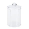 thumbnail image 1 of Plastic Canister Clear Cotton Swab Organizer Storage Case Round Container Makeup Holder Box (Clear), 1 of 5