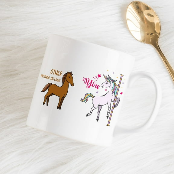Mother-in-law mug / Funny Gift For Mother-in-law / Horse and unicorn / Mother's Day gift, Ceramic Mug 15Oz