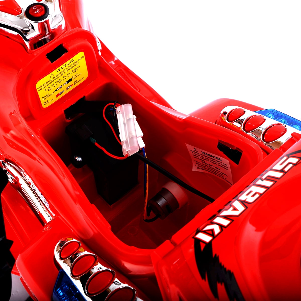 Costway Kids Ride On Motorcycle 3 Wheel 6V Battery Powered Electric Toy Power Bicycle Red