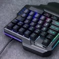 thumbnail image 2 of Matsuzay Teclado LED para juegos con cable de 1,6 m con retroiluminación, soporte para muñeca, 35 teclas, teclado de para una mano, accesorios Juegos de teclado y mouse para computadora, 2 of 8
