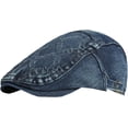 thumbnail image 7 of CoCopeaunts Newsboy Cap Spring Autumn Hat for Men Women Adjustable Ivy Cap Beret Hat Male Female Denim Cabbie Hat, 7 of 7