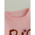 thumbnail image 5 of Bagilaanoe Newborn Baby Girl Knit Romper Sweater Long Sleeve Bodysuits Letter Embroidery Pullover 3M 6M 9M 12M 24M Infant Warm Jumpers Tops Loose Knitwear, 5 of 8