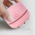 thumbnail image 4 of Clearance Eligible Mini Desktop Vacuum Cleaner, USB Rechargeable Handheld Desk Vacuum, 2.48×2.56 in Portable Cordless Vacuum for Keyboard Table Crumbs Dust Car Interior Cleaning, Pink, 4 of 6