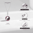 thumbnail image 3 of Yami 10-11mm Cultured  Pink Purple Pearl Necklace 925 Sterling Silver 18+2In Jewelry Gift for Women, 3 of 8