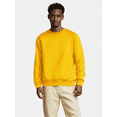 thumbnail image 2 of Wyobmus Mens Sweatshirts No Hood Fashion Casual Fall Pullover Long Sleeve Crewneck Loose Tops Comfort Soft Solid Color Sweatshirt Yellow, 2 of 8