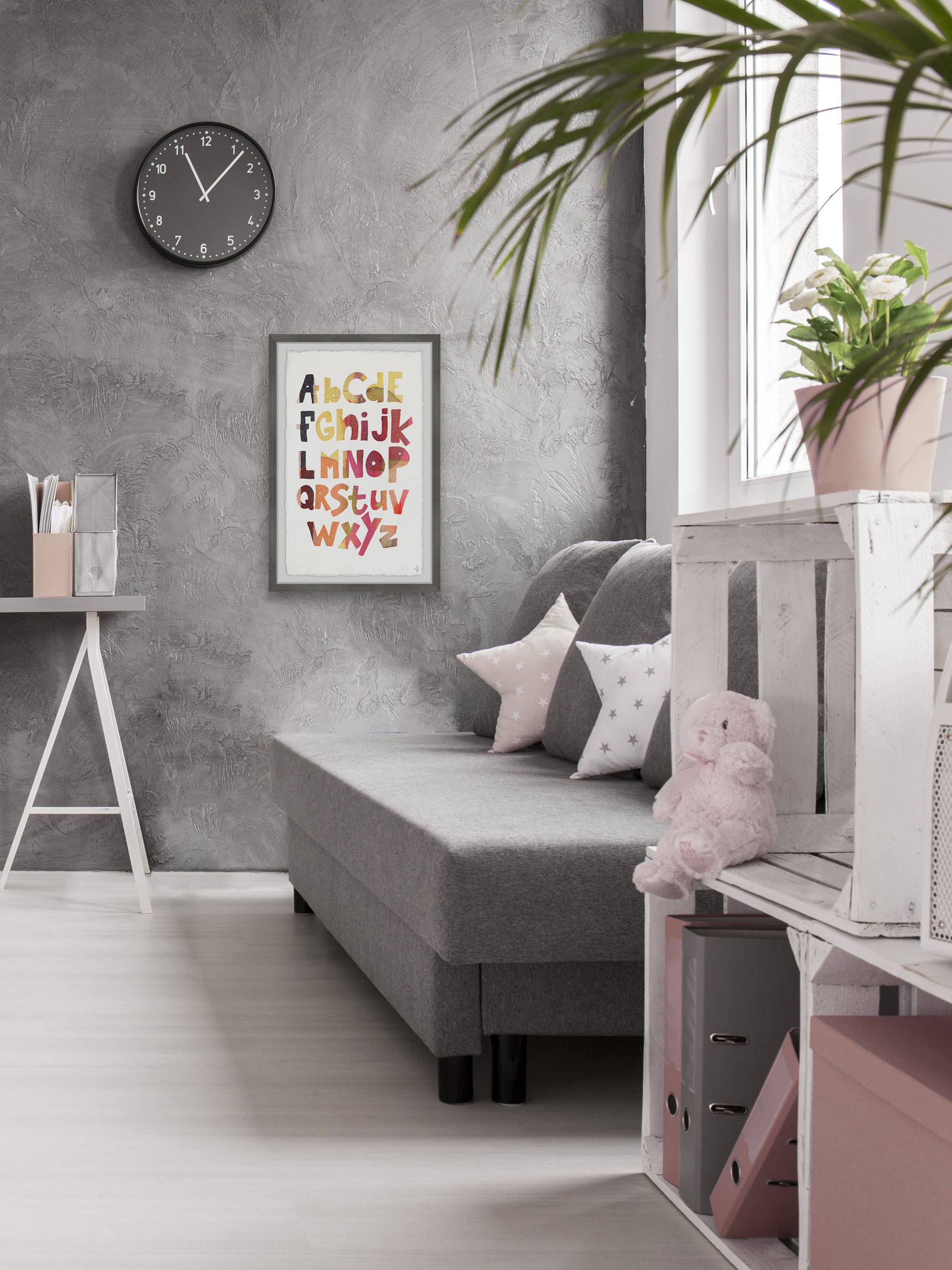 Marmont Hill Multi-color Alphabet Framed Wall Art