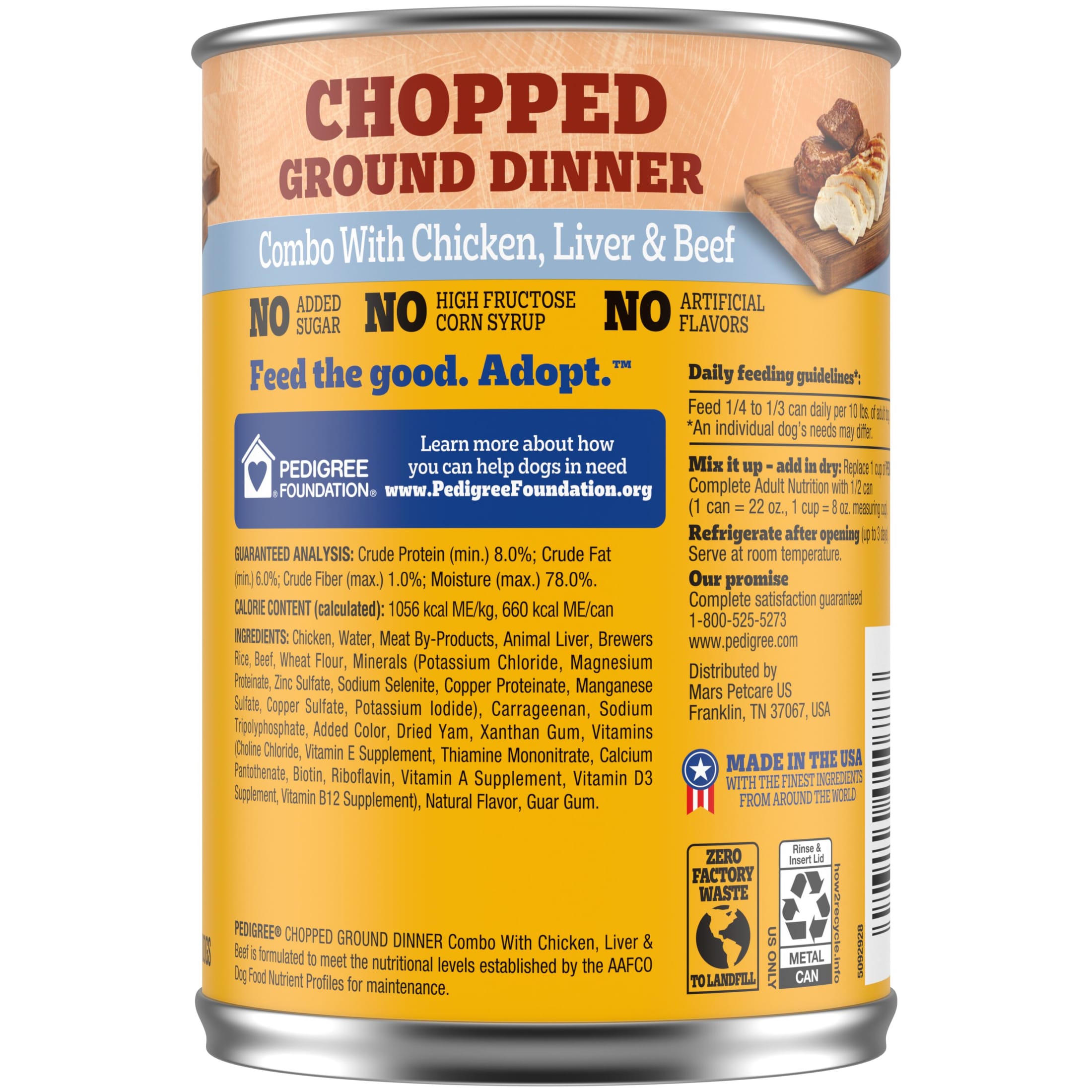 Pedigree Chopped Ground Wet Dog Food Chicken Beef Liver photo 3